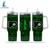NHL Philadelphia Flyers Happy St. Patrick's Day Custom Stanley Quencher 40oz Stainless Steel Tumbler With Handle
