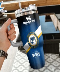 NHL St. Louis Blues Custom Stanley Quencher 40oz Stainless Steel Tumbler With Handle