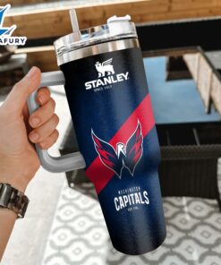 NHL Washington Capitals Custom Stanley Quencher 40oz Stainless Steel Tumbler With Handle