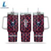 NHL Washington Capitals Stained Glass Effect Custom Stanley Quencher 40oz Stainless Steel Tumbler With Handle