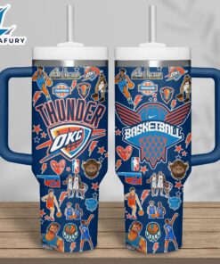 Oklahoma City Thunder NBA Custom Stanley Quencher 40oz Stainless Steel
