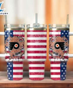Philadelphia Flyers Hockey NHL Sport Custom Stanley Quencher 40oz Stainless Steel Tumbler With Handle