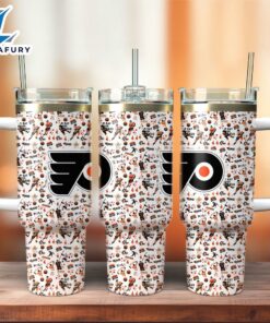 Philadelphia Flyers NHL Custom Stanley Quencher 40oz Stainless Steel Tumbler With Handle