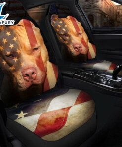 Pitbull American Flag Premium Custom Car Seat Covers Decor Protector