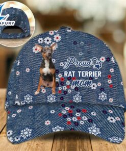 Rat Terrier Proud Mom Cap Gift For Christmas