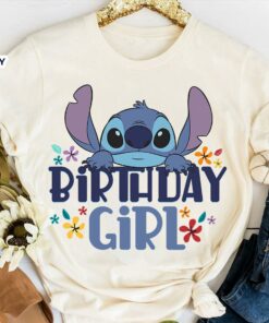 Retro Disney Lilo And Stitch Birthday Girl T-Shirt Lovely Unique Gift