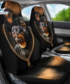 Rottweiler Cool Zipper Custom Car Seat Covers