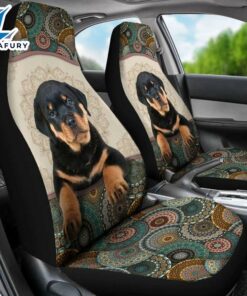Rottweiler Mandala Custom Car Seat Covers