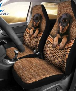 Rottweiler Puppy Cute Custom Car Seat Covers