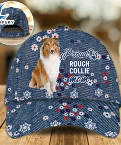 Rough Collie Proud Mom Cap Gift For Christmas