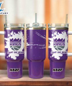 Sacramento Kings Basketball NBA Sport Custom Stanley Quencher 40oz Stainless Steel Tumbler With Handle