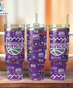 Sacramento Kings Basketball NBA Sports Custom Stanley Quencher 40oz Stainless Steel Tumbler