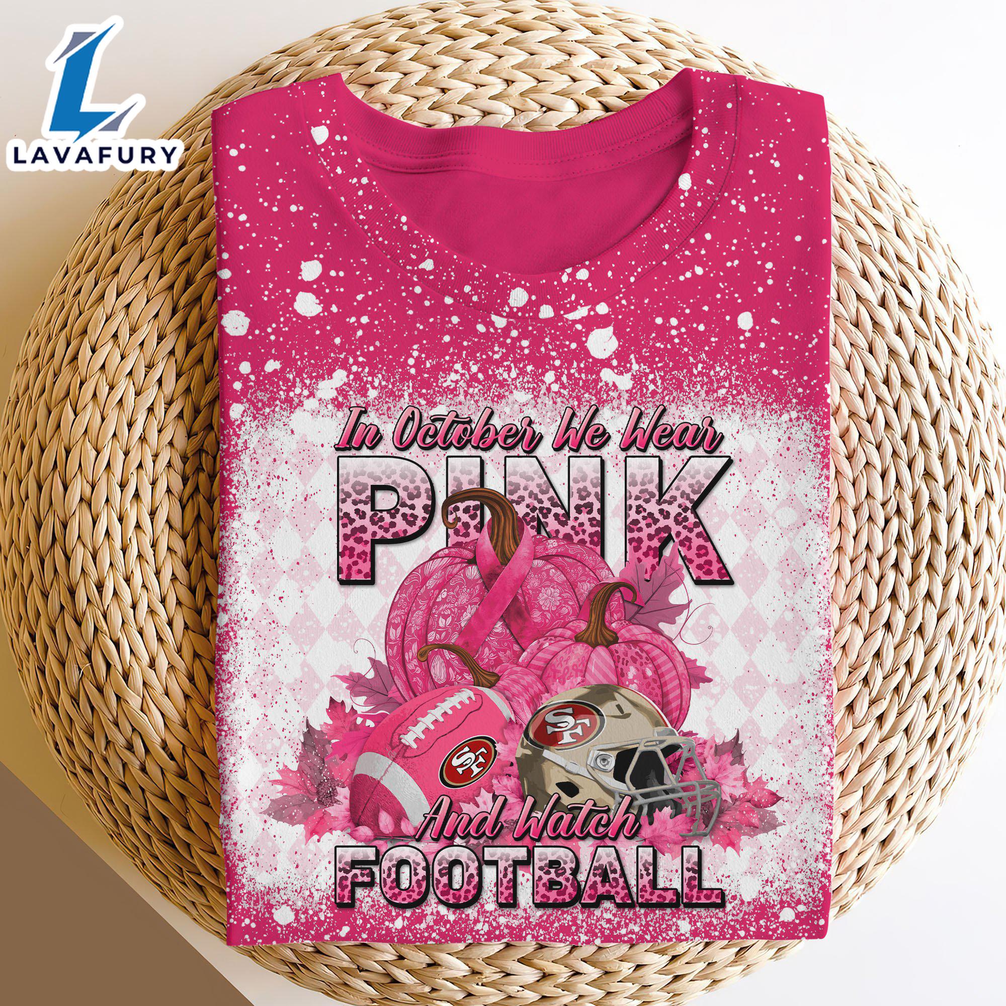 San Francisco 49ers Bleached Cancer Awareness, Sport Shirts For Fan Gift Summer San Francisco 49ers Bleached Cancer Awareness, Sport Shirts For Fan Gift Summer