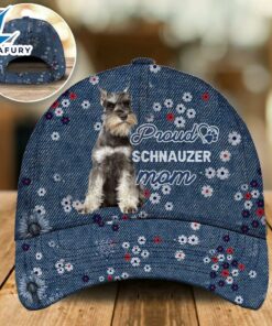 Schnauzer Proud Mom Cap Gift For Christmas