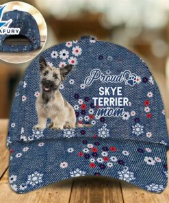 Skye Terrier Proud Mom Cap Gift For Christmas