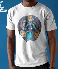 Stitch Bat Costume Up All Night Halloween T-Shirt Disney