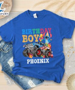Stitch Birthday Boy Phoenix Shirt Monster Truck Disney Gift
