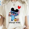 Stitch With Mickey Ear Balloon Eat Ice Cream Disney Mode Funny T-Shirt