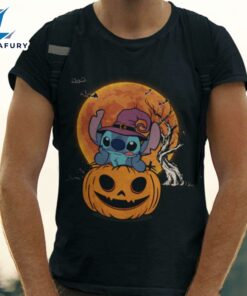 Stitch With Pumpkin Shirt Halloween Moon Disney