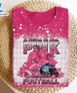 Tennessee Titans Bleached Cancer Awareness, Sport Shirts For Fan