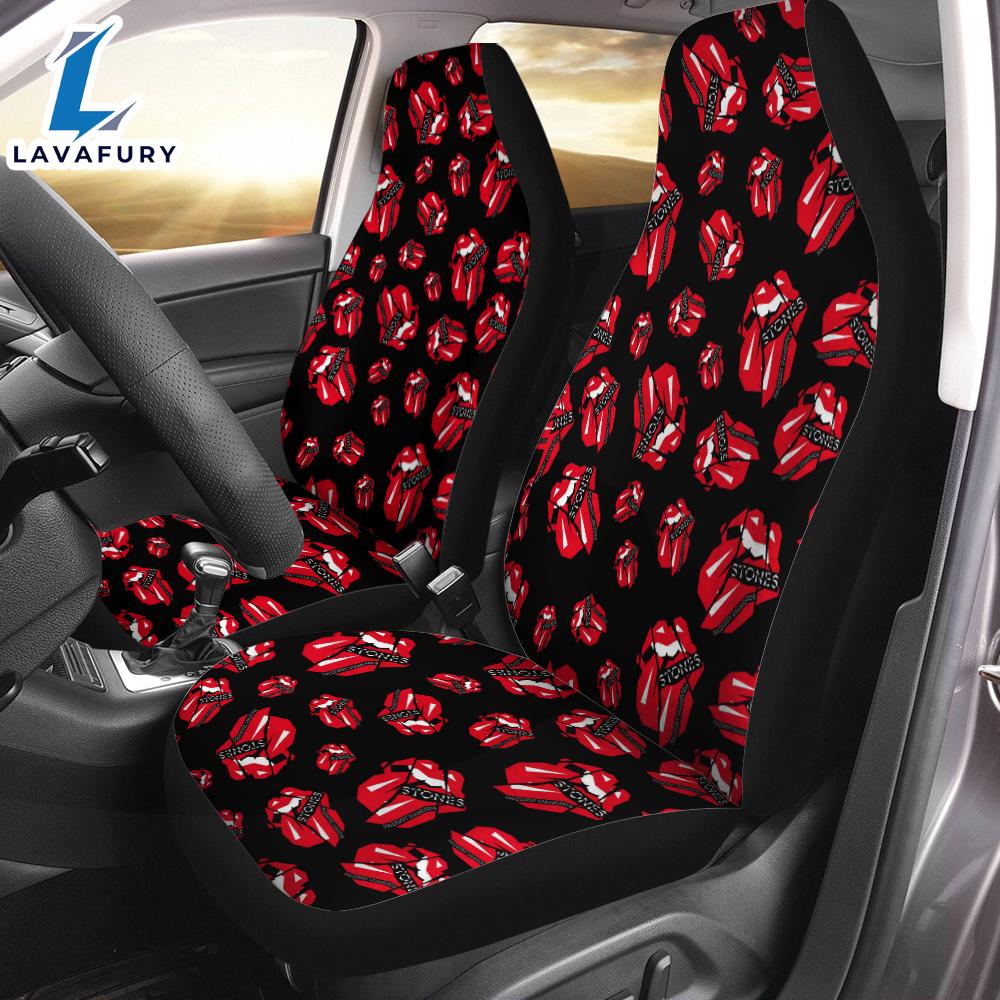 The Rolling Stones 2PCS Car Seat Cover 3D Decor Decor Car The Rolling Stones 2PCS Car Seat Cover 3D Decor Decor Car