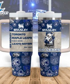 Toronto Maple Leafs NHL Custom Stanley Quencher 40oz Stainless Steel Tumbler With Handle