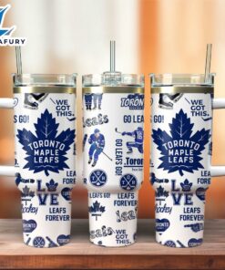 Toronto Maple Leafs NHL Sport Custom Stanley Quencher 40oz Stainless Steel Tumbler