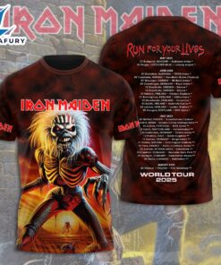 Vintage Iron Maiden Band Shirt 3D