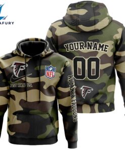 Atlanta Falcons Personalized Hoodie-Zip Hoodie Camo Style