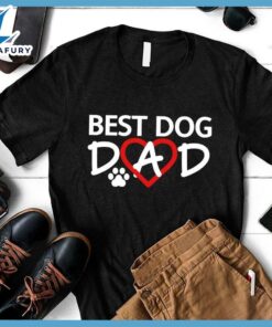 Best Dog Dad Colored Print T-Shirt