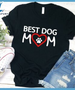 Best Dog Mom Colored Print T-Shirt