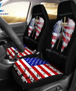 Best Social Worker Us Flag Premium Custom Car Seat Covers Decor Protector