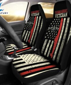 Best Us Navy Submarine Veteran Usa Flag Vintage Premium Custom Car Seat Covers Decor Protector