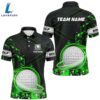 Black And Green Light Golf Ball Mens Golf Polo Shirts Custom Golf Apparel