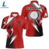 Black And Red Golf Ball Mens Golf Polo Shirt Custom