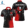 Black And Red Mens Golf Polo Shirts Custom Male Golf Attire