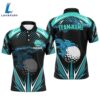 Black Mens Golf Polo Shirts Custom Cyan Blue Fire Lightning Team Golf Jerseys, Golf Attire Gift Summer 2 Black Mens Golf Polo Shirts Custom Cyan Blue Fire Lightning Team Golf Jerseys, Golf Attire