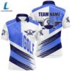 Blue And White Golf Clubs Mens Golf Polo Shirts Custom Team , Golf Attire