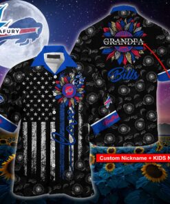 Buffalo Bills NFL-Hawaii Shirt Sunflower Custom Your Nickname,Kids Name Best Gift For Mother Day,Father Day