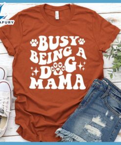 Busy Being A Dog Mama Retro T-Shirt
