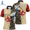 Canadian Flag Camo Mens Golf Polo Shirts Custom Fire Water Golf Ball Team , Custom
