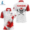 Canadian Flag Golf Clubs Skull Golf Camo Men Golf Polo Shirts Custom Patriotic Golf Team Jerseys, Custom