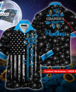 Carolina Panthers NFL-Hawaii Shirt Sunflower Custom Your Nickname,Kids Name Best Gift For Mother Day,Father Day