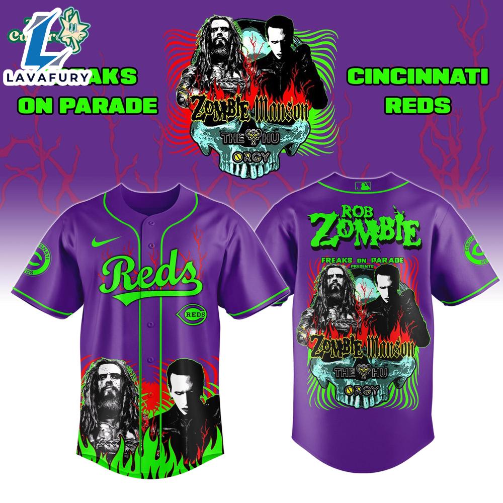 Cincinnati Reds x Freaks On Parade Tour 2026 Colab Jersey Limited Edition For Man Cincinnati Reds x Freaks On Parade Tour 2026 Colab Jersey Limited Edition For Man