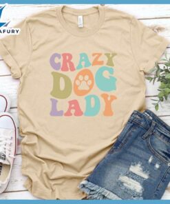 Crazy Dog Lady Colored Print T-Shirt