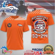 Denver Broncos Official NFL DD 214 Alumni 3D Shirt
