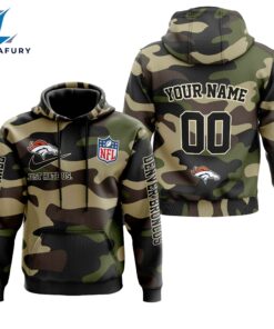 Denver Broncos Personalized Hoodie-Zip Hoodie Camo Style