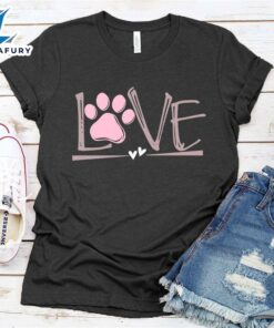 Dog Love Colored Print Version 4 T-Shirt