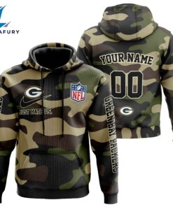 Green bay Packers Personalized Hoodie-Zip Hoodie Camo Style