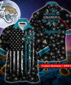 Jacksonville Jaguars NFL-Hawaii Shirt Sunflower Custom Your Nickname,Kids Name Best Gift For Mother Day,Father Day